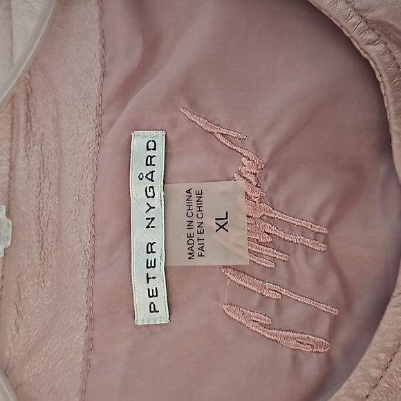 Peter Nygard Pink Leather/Knit Jacket - Picture 2 of 7